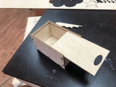Laser Cut Plywood Box With Sliding Lid Free Vector File