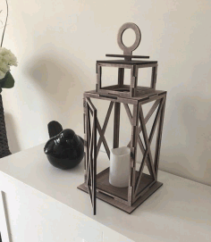Laser Cut Plywood Lantern Free Vector File