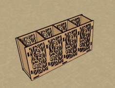 Laser Cut Plywood Personalized Pencil Holder Pen Box Free Vector File, Free Vectors File