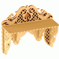 Laser Cut Plywood Shelf Free DXF File