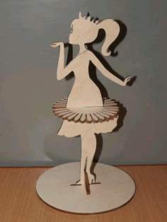 Laser Cut Princess Girl Napkin Holder Free Vector File