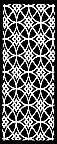 Laser Cut Privacy Partition Indoor Panels Floral Lattice Stencil Room Divider Free DXF File