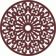 Laser Cut Privacy Partition Round Lattice Pattern Free DXF File