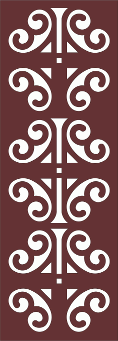 Laser Cut Privacy Partition Window Jali Pattern Free DXF File