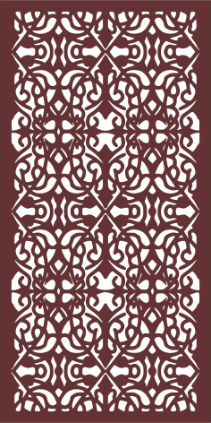 Laser Cut Privacy Partition Window Jali Round Seamless Design Free DXF File