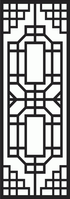 Laser Cut Privacy Partition Window Lattice Free DXF File