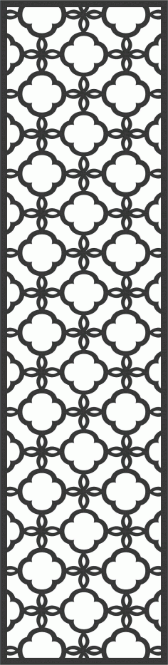 Laser Cut Privacy Partition Window Lattice Pattern Free DXF File