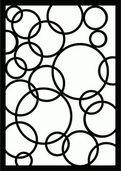 Laser Cut Privacy Partition Window Lattice Round Free DXF File