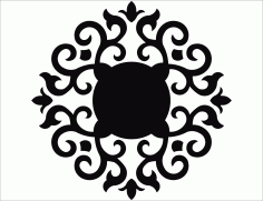 Laser Cut Privacy Partition Window Lattice Round Panel Free DXF File