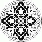 Laser Cut Privacy Partition Window Lattice Round Pattern Free DXF File