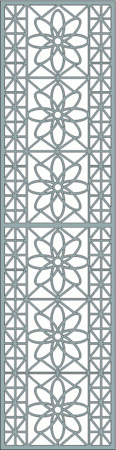 Laser Cut Privacy Partition Window Lattice Seamless Design Pattern Free DXF File