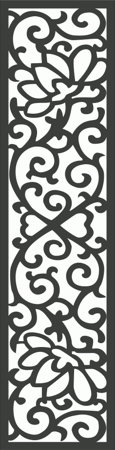 Laser Cut Privacy Partition Window Lattice Seamless Designs Free DXF File