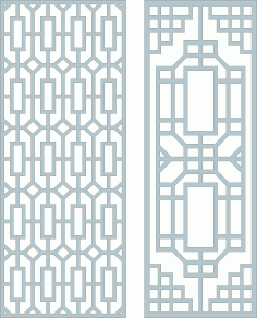 Laser Cut Privacy Partition Window Lattice Set Free DXF File