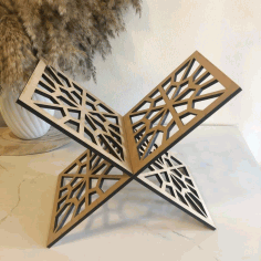 Laser Cut Quran Rehal Wooden Stand Free Vector File
