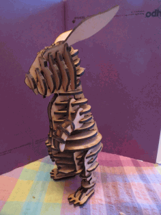 Laser Cut Rabbit 4mm Mdf Puzzle Template Free DXF File