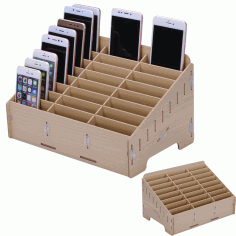 Laser Cut Rack For Mobile Phones 3d Puzzle Free Vector File