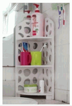 Laser Cut Rack Shelf For Bathroom 3d Puzzle Free Vector File
