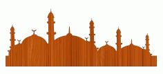 Laser Cut Ramadan Kareem Wooden Masjid Unfinished Cutout Free Vector File