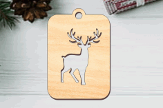 Laser Cut Reindeer Snowflake Bauble Christmas Decorations Free Vector File