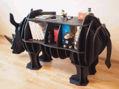 Laser Cut Rhino Shelf 8mm 3d Puzzle Free Vector File