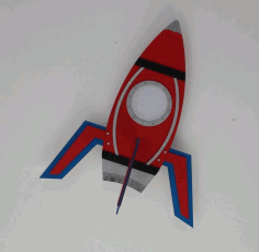 Laser Cut Rocket Ceiling Lamp Free DXF File