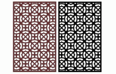 Laser Cut Room Divider Grill Design Free Vector File