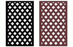 Laser Cut Room Divider Grill Free DXF File