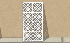 Laser Cut Room Divider Grill Screen Floral Decorative Partition Panel Free DXF File