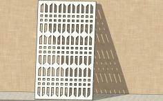 Laser Cut Room Separator Grill Seamless Geometric Gradient Grill Free DXF File
