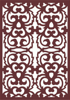 Laser Cut Room Separator Seamless Floral Jali Design Free DXF File