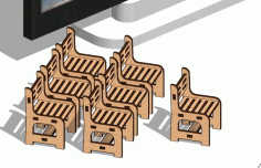 Laser Cut School Miniature Chair Toy Dollhouse Free DXF File