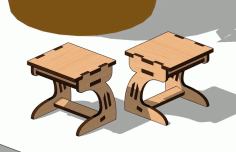 Laser Cut School Miniature Table Toy Dollhouse Free DXF File