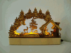 Laser Cut Schwibbogen Schmiede Free Vector File