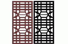 Laser Cut Seamless Grill Room Divider Free Vector File