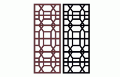 Laser Cut Seamless Grill Room Divider Jali Free Vector File