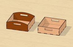 Laser Cut Set Of Tray Fruit Basket Free DXF File