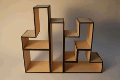 Laser Cut Shelf Tetris Free Vector File