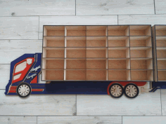 Laser Cut Shelf Truck Free Vector File