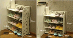 Laser Cut Shoe Rack Storage 3d Puzzle Free Vector File, Free Vectors File
