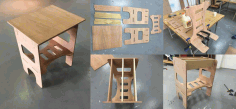 Laser Cut Side Table 2 Free DXF File