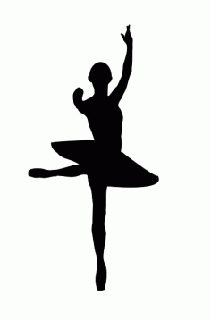 Laser Cut Silhouette Di Ballerina Free Vector File