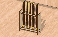 Laser Cut Simple Pen Holder Free DXF File