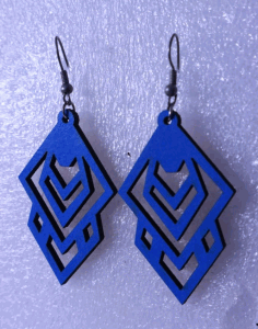 Laser Cut Simple Wood Earrings Free DXF File