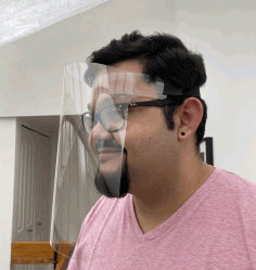 Laser Cut Single Piece Face Shield Ppe Free DXF File