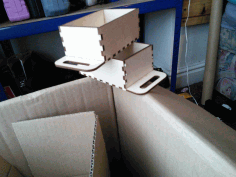 Laser Cut Small Box With Handle Free DXF File