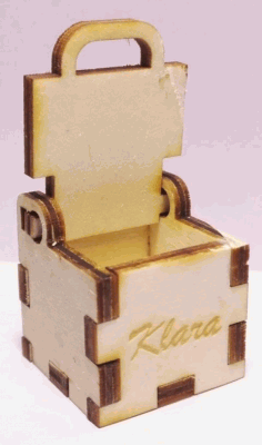 Laser Cut Small Simple Box 3x3x3cm 4mm Free Vector File