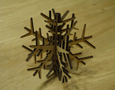 Laser Cut Snowflake Decoration 100mm Free DXF File