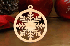 Laser Cut Snowflakes Bauble For Christmas Decorations Free Vector File, Free Vectors File