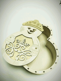 Laser Cut Snowman Gift Box Free Vector File