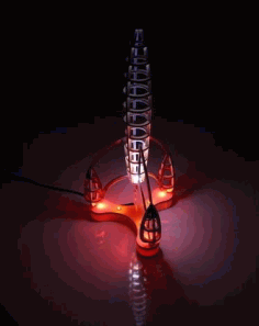 Laser Cut Space Rocket 3d Lamp Free Vector File, Free Vectors File